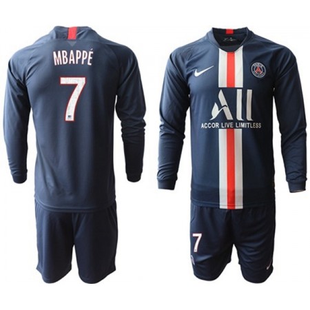 Paris Saint Germain Mbappé 7 Kind Thuis Tenue 2019-20 L/S